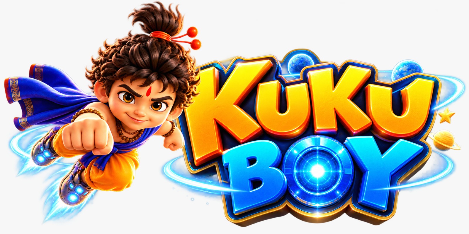 Kuku Boy flying through a magical world